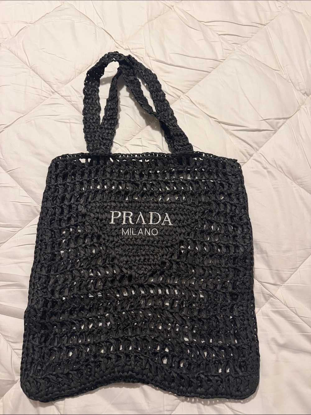 Beach bag embroidered tote bag